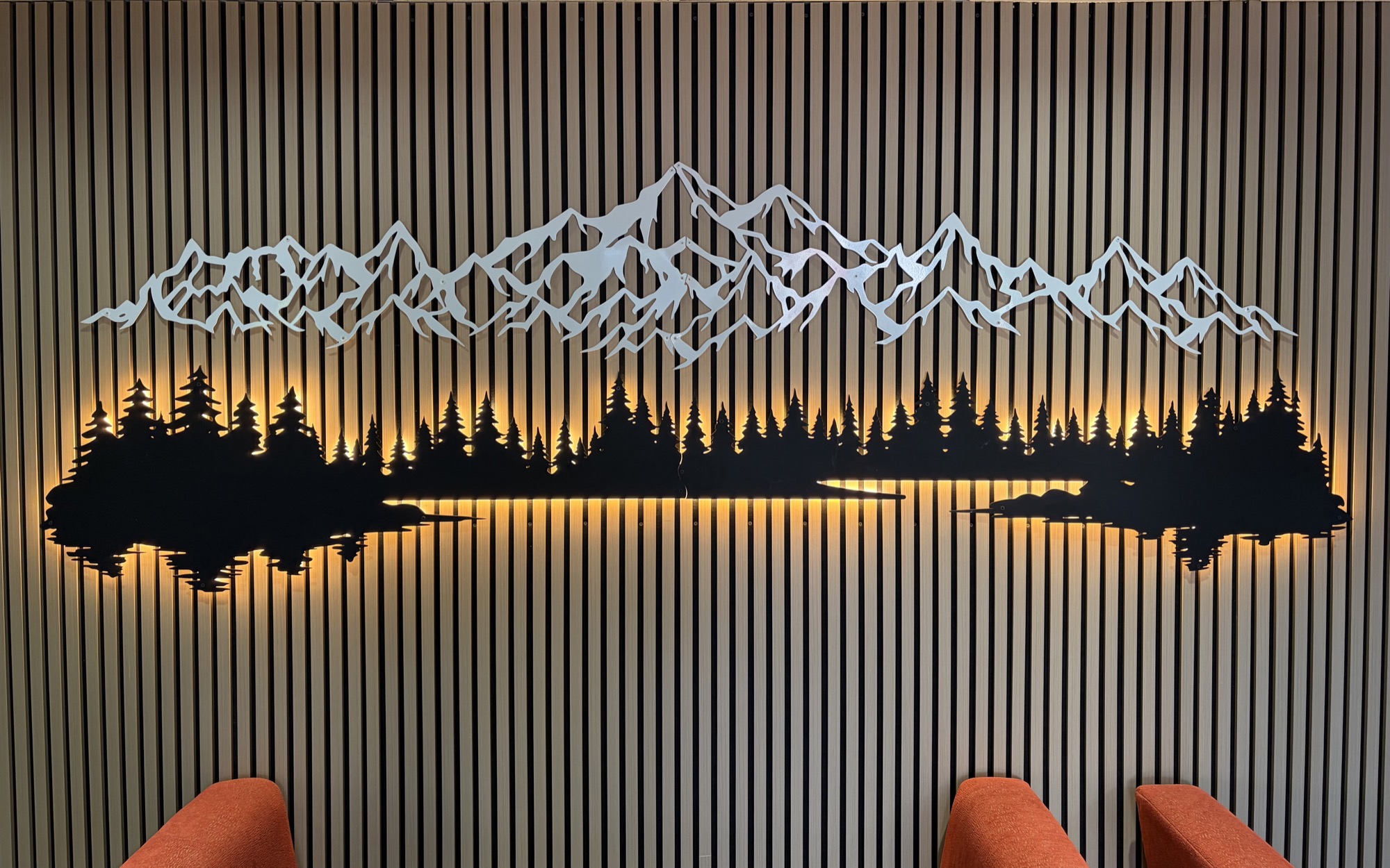 Custom LED-backlit interior sign installed at the Best Western on Airport Way